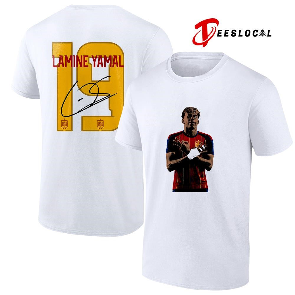 Lamine Yamal World Cup name and number signature shirt