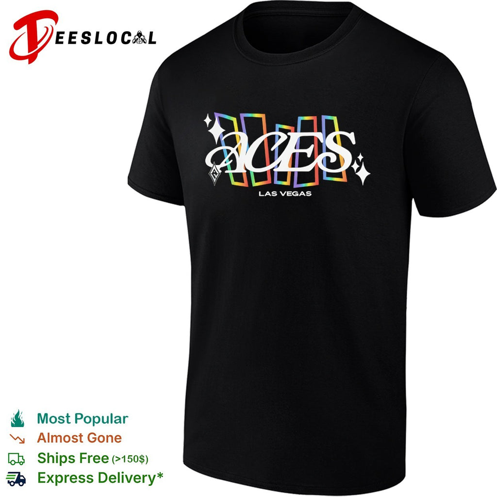 Las Vegas Aces rainbow shapes shirt