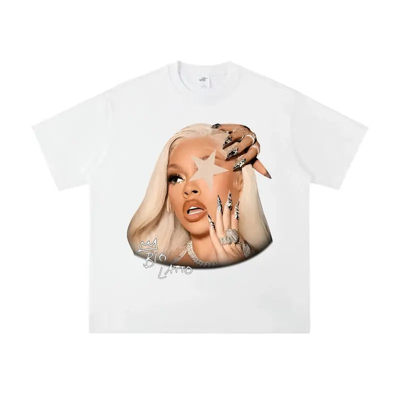 Lattoo Big Face Rap Tee - Star Graphic for Fans Hoodie, Sweatshirt | CiraTrend.com