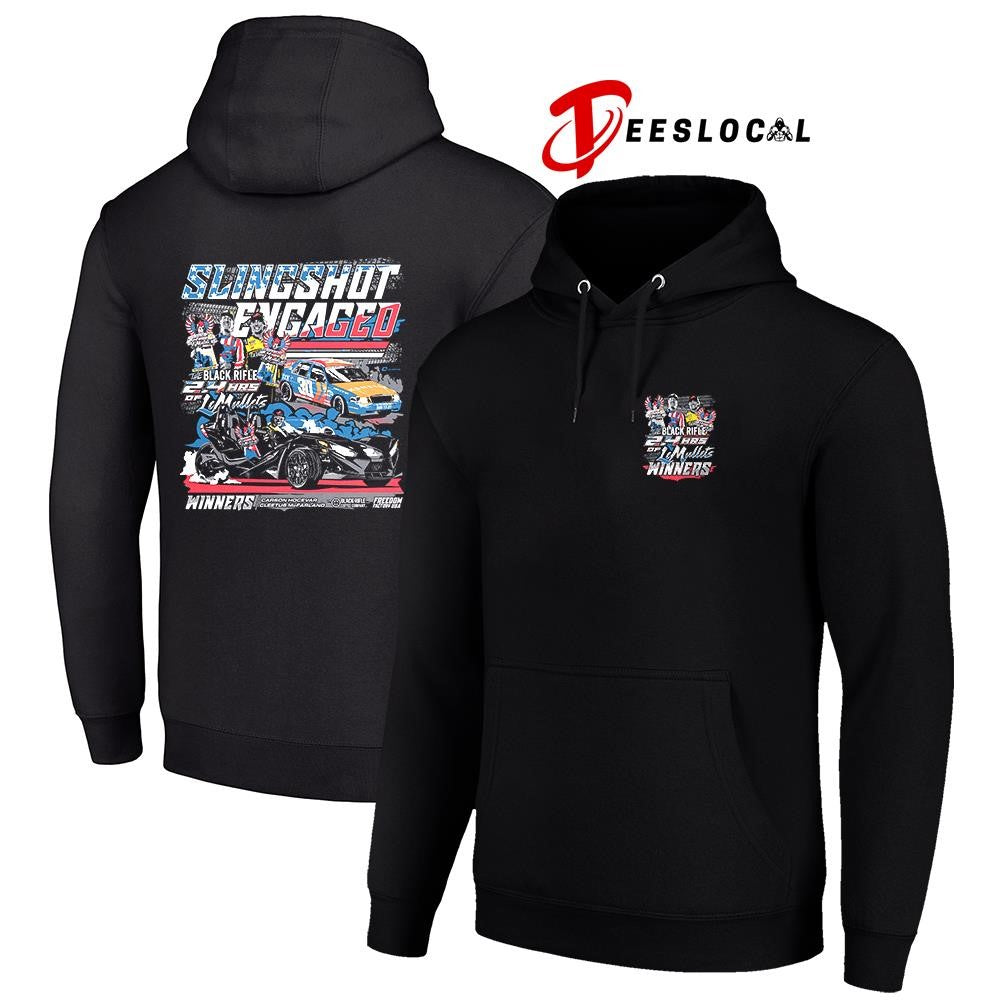Le Mullet the Black Rifle winners slingshot engaged car racing graphic shirt
