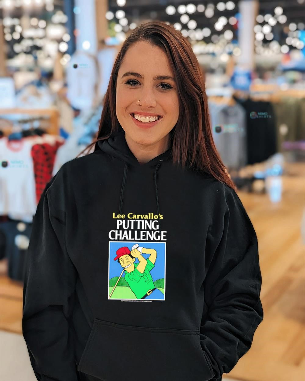 Lee Carvallo’s putting challenge retro shirt