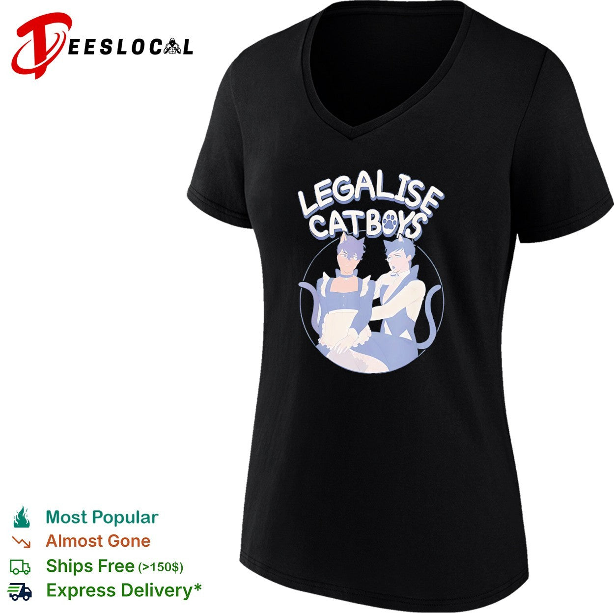 Legalise catboys maid outfit anime shirt