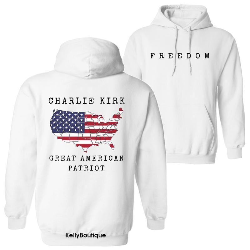 Legends Never Die Charlie Kirk Freedom A True Patriot American Flag Hoodie, Charlie Kirk Shot Dead at Utah College Event...