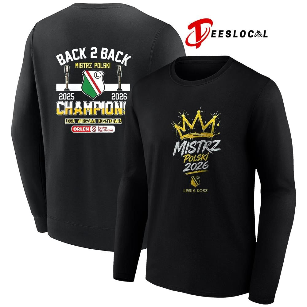 Legia Warsaw Mistriz Polski basketball Polish champions graphic shirt