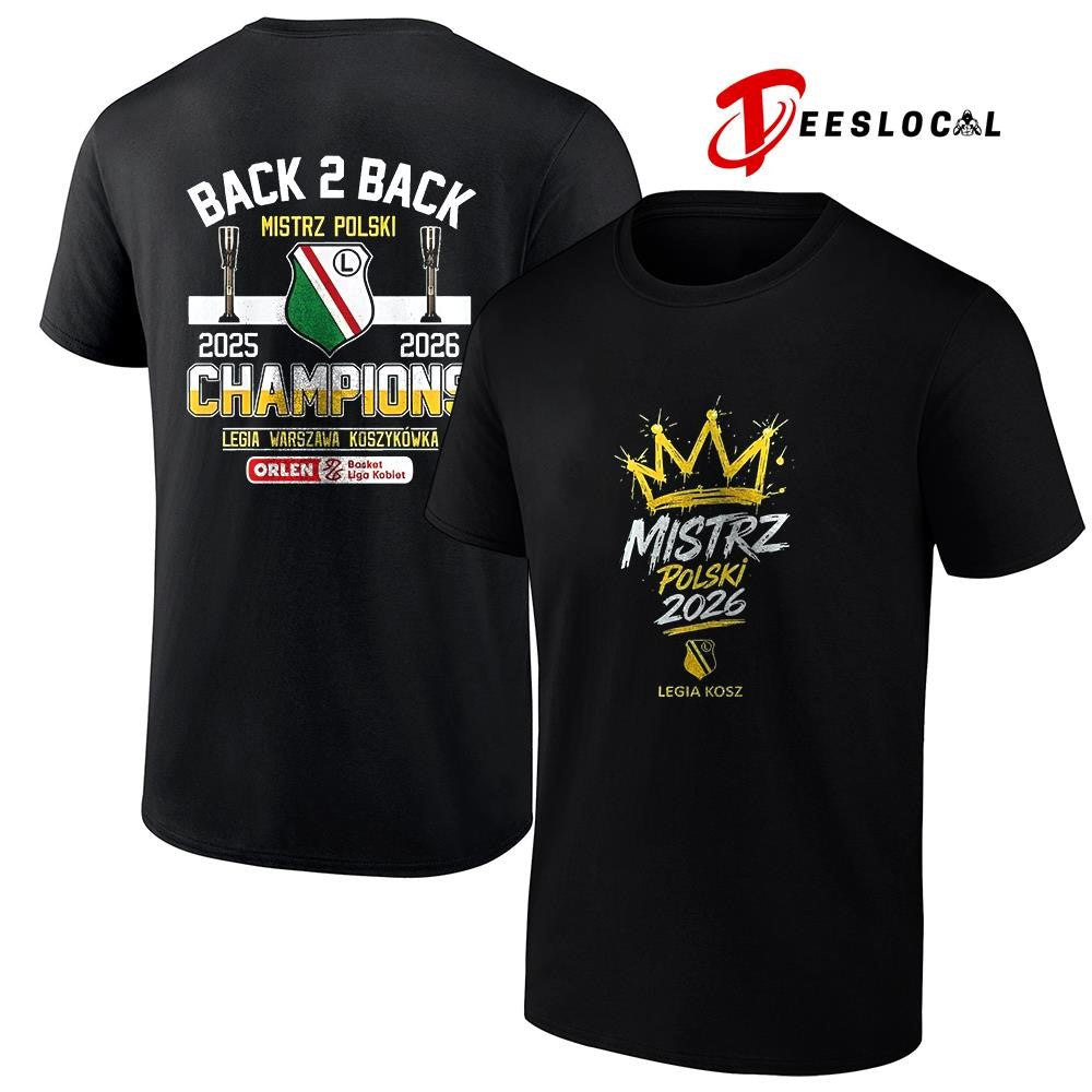 Legia Warsaw Mistriz Polski basketball Polish champions graphic shirt