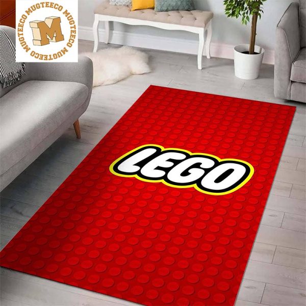Lego Classic Logo In Signature Red Board Background Area Rug Home Decor