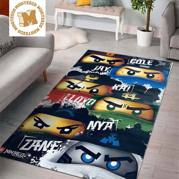 Lego Ninjago All The Ninja Characters Area Rug Home Decor