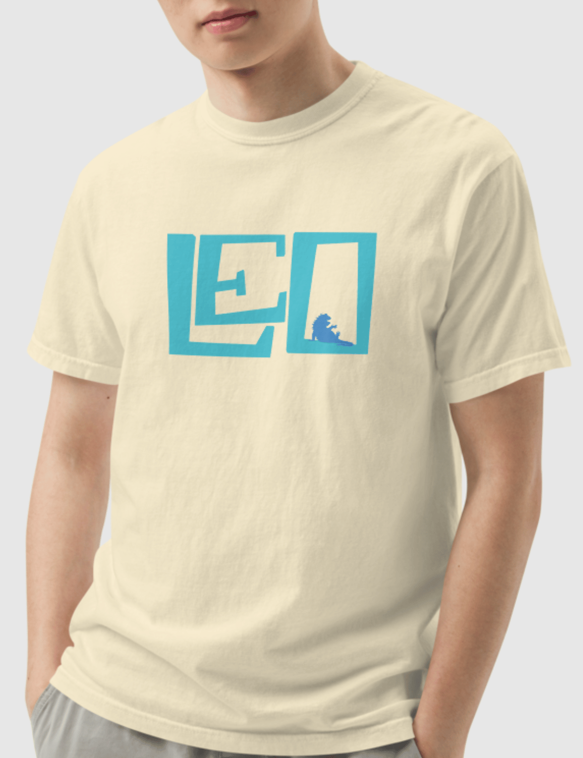 Leo Unisex Logo T-Shirt [Tan] Hoodie, Sweatshirt | CiraTrend.com (Image 4)