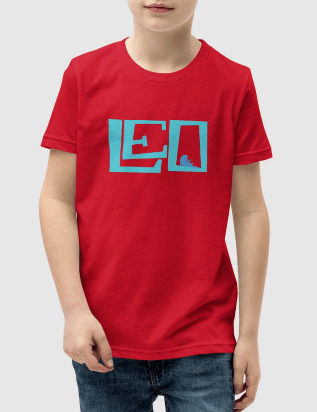 Leo Youth Logo Short Sleeve T-Shirt [Red] Hoodie, Sweatshirt | CiraTrend.com (Image 4)