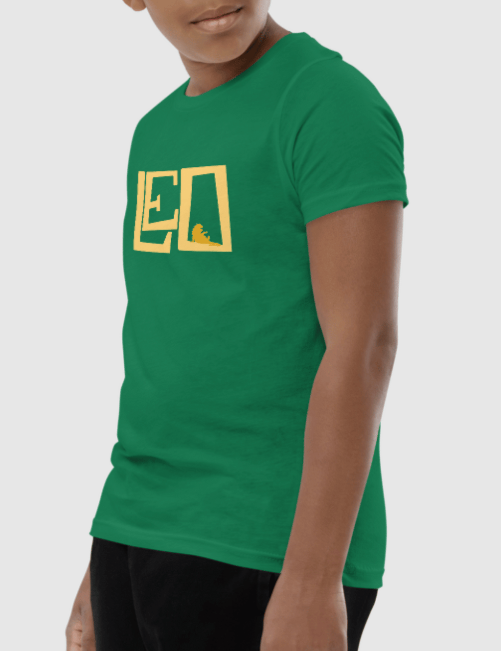 Leo Youth Logo Short Sleeve T-Shirt [Green] Hoodie, Sweatshirt | CiraTrend.com (Image 4)
