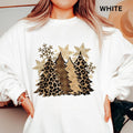 Leopard Christmas Tree Crewneck, Christmas Winter Graphic Cotton Polyester Oversized sweatshirt - Comfort Womenswear...