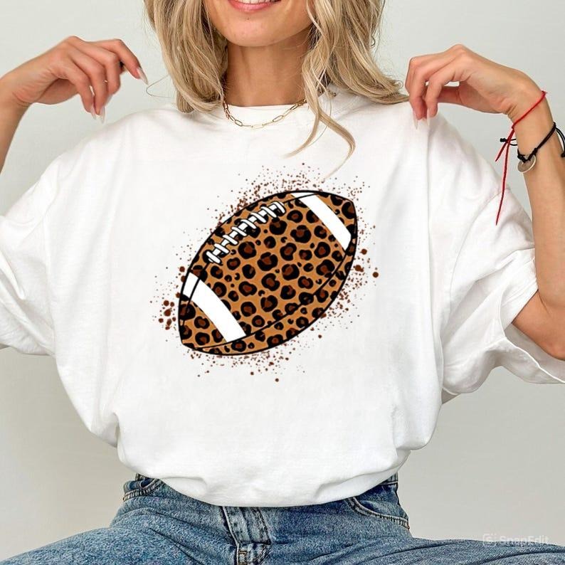 Leopard Football Shirt, College Football Tee Crewneck Top Hoodie, Sweatshirt | CiraTrend.com