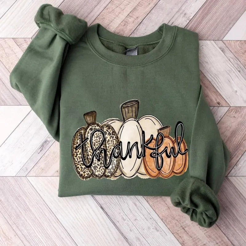 Leopard Pumpkin Sweatshirt,Pumpkin Season Sweater,Thanksgiving Tshirt,Halloween Shirt,Fall Apparel Hoodie | CiraTrend.com