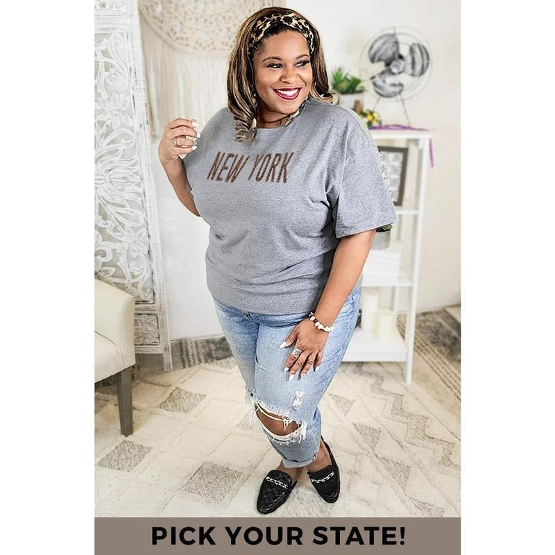 Leopard State T-Shirt Hoodie, Sweatshirt | CiraTrend.com