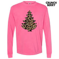 Leopard Tree FAKE GLITTER Long Sleeve Comfort Colors T-Shirt Hoodie, Sweatshirt | CiraTrend.com