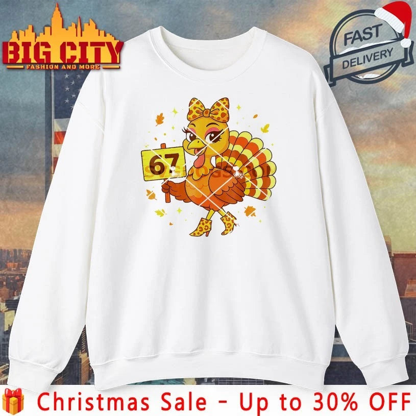 Leopard Turkey 67 Meme Thanksgiving shirt