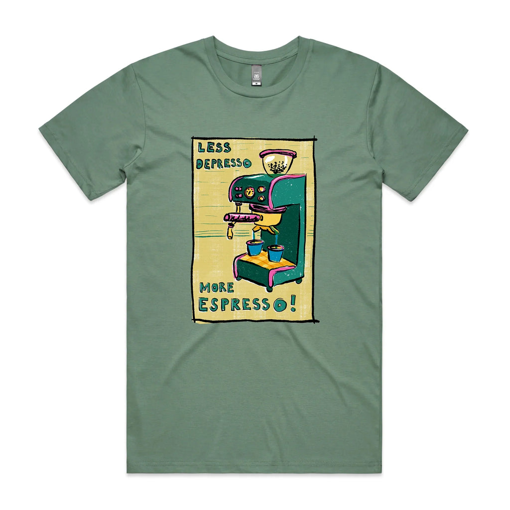 Less Depresso More Espresso Tee Hoodie, Sweatshirt | CiraTrend.com (Image 2)