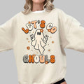Let's Go Ghouls Sweatshirt, Shirt For Women, Retro Fall T-shirt, Ghost Fall Sweatshirt, Cute Ghost Fall Shirt, Vintage...
