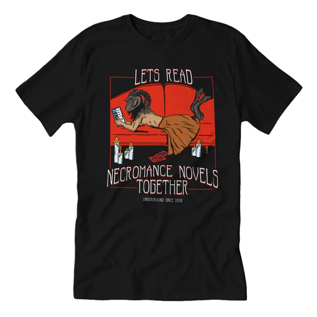 Let's Read Necromance Novels Together T-Shirt Hoodie, Sweatshirt | CiraTrend.com (Image 1)