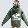 Lets Watch The Sunset Hoodie, Beach Sunset Hoodie, Aesthetic Oversized Beach Hoodie, Trendy Hoodie T-Shirts, Sweatshirt