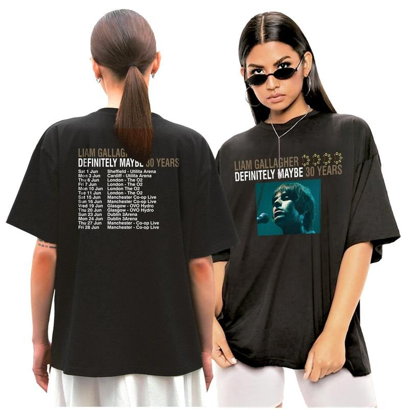 Liam Gallagher T shirt Definitely Maybe 2024 Tour tshirt Hoodie, Sweatshirt | CiraTrend.com