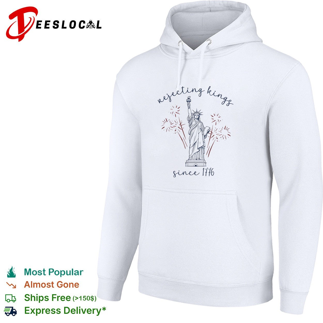 Liberal Fourth Of July Rejecting Kings since 1776 Progressive 4th Of July Patriotic Political shirt
