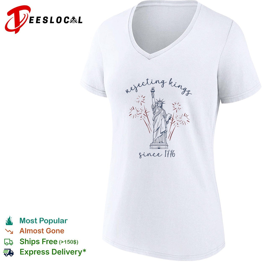 Liberal Fourth Of July Rejecting Kings since 1776 Progressive 4th Of July Patriotic Political shirt