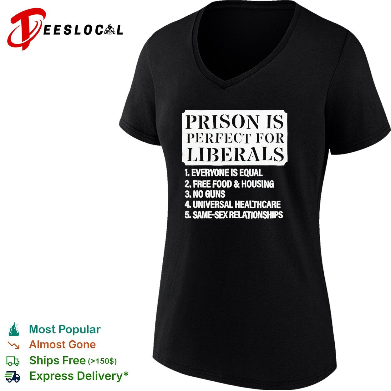 Liberals typography prison is perfect shirt