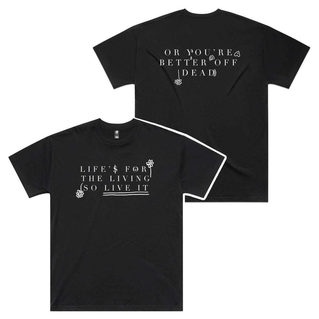 Life Is For The Living Oversized Tee Hoodie, Sweatshirt | CiraTrend.com (Image 2)