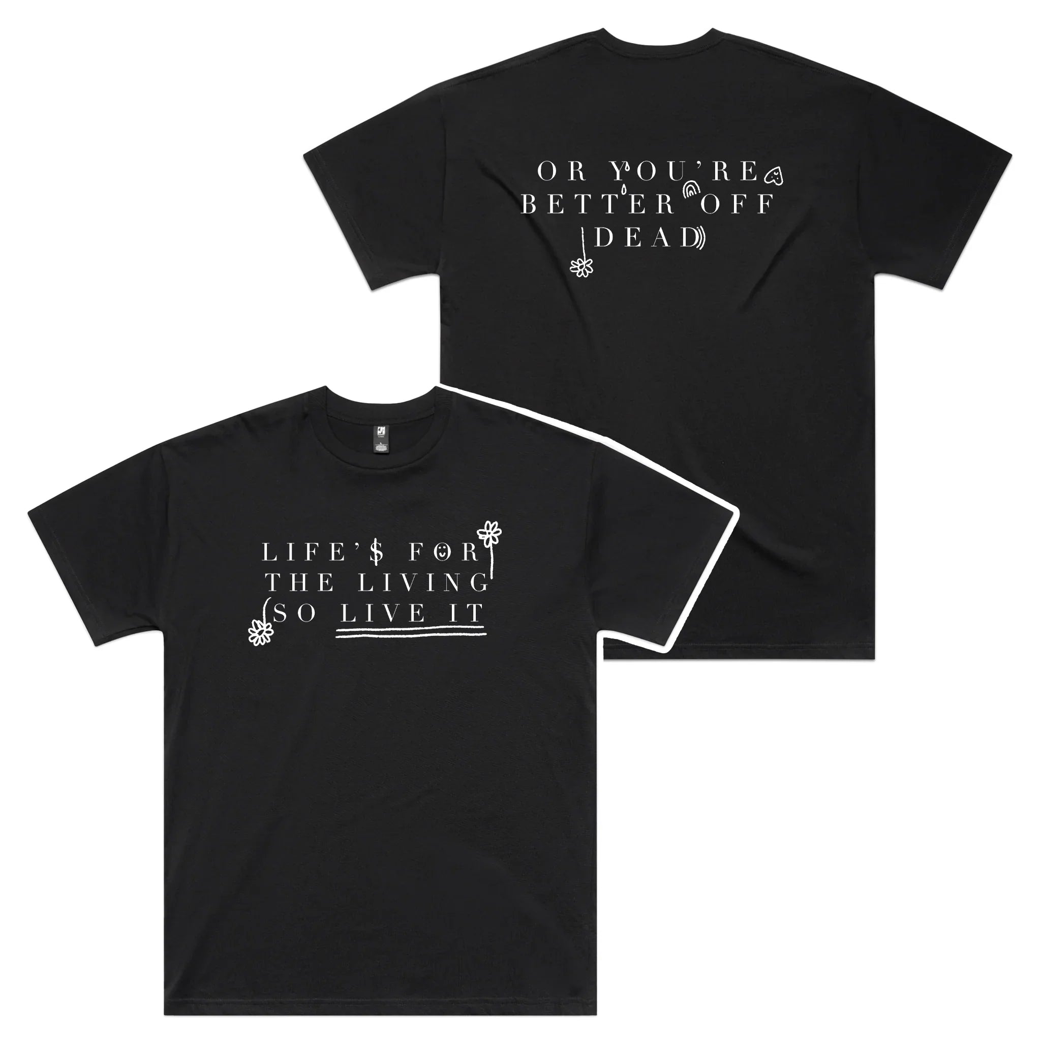 Life Is For The Living Oversized Tee Hoodie, Sweatshirt | CiraTrend.com (Image 2)