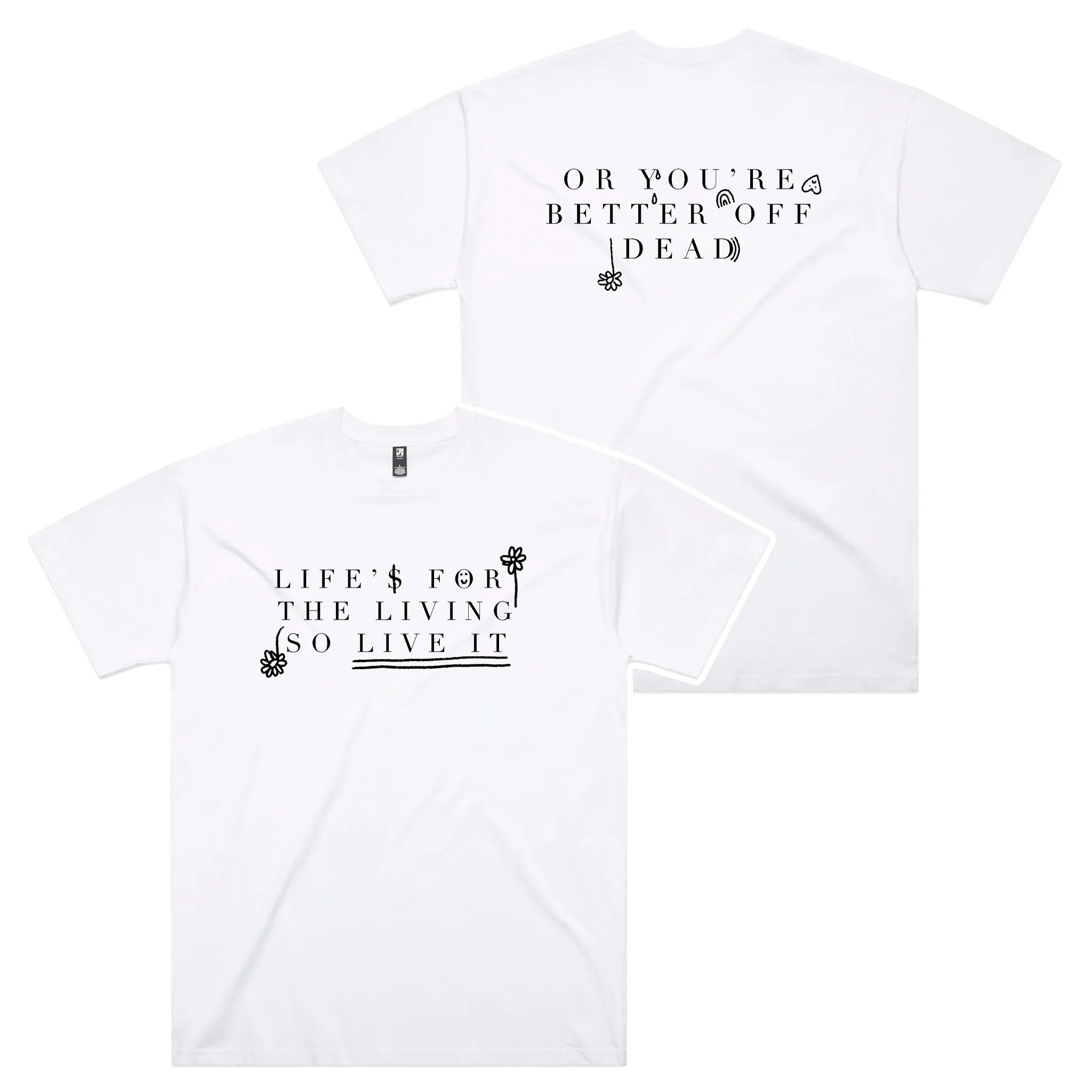 Life Is For The Living Oversized Tee Hoodie, Sweatshirt | CiraTrend.com (Image 3)