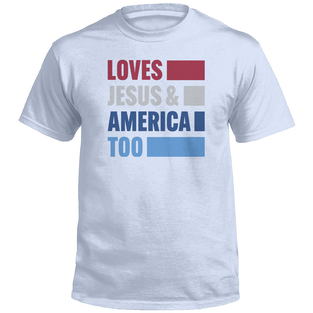 Loves Jesus & America Too Bold (Front) T-Shirts, Hoodie, Sweatshirt | CiraTrend.com (Image 2)