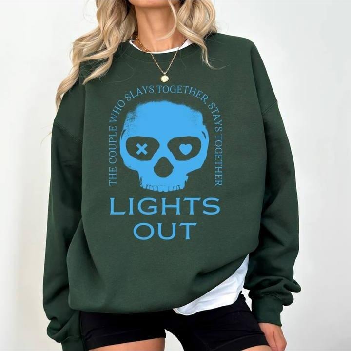 Lights Out Sweatshirt, Blu Skull Navessa Allen Book Sweat