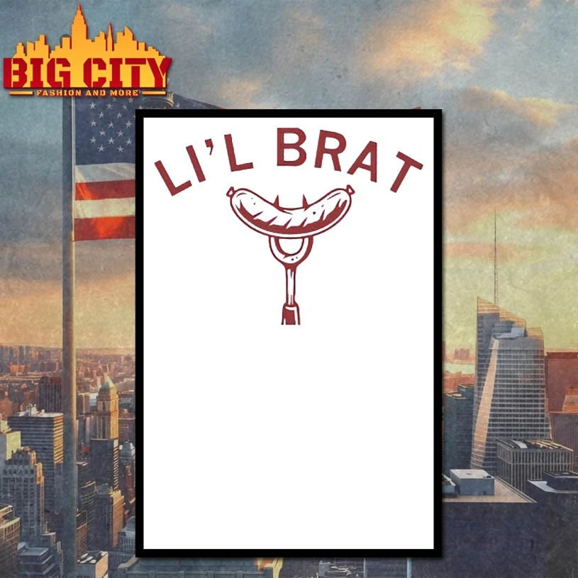 Lil Brat Bib hotdog shirt