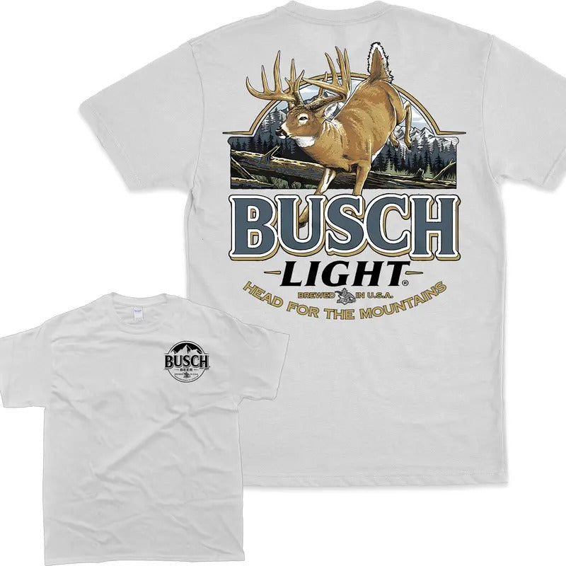 Limited Busch Light Deer Label Double Side Shirt, Gift For Men, Old Row Tshirt, Retro Tshirt, Men's clothing, Men's...