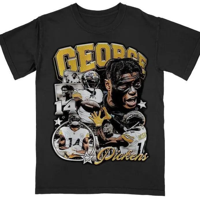 Limited George Pickens T-shirt, Vintage 90s Homage Retro Classic American Graphic Tee, Bootleg Best Seller Unisex T-Shirt...