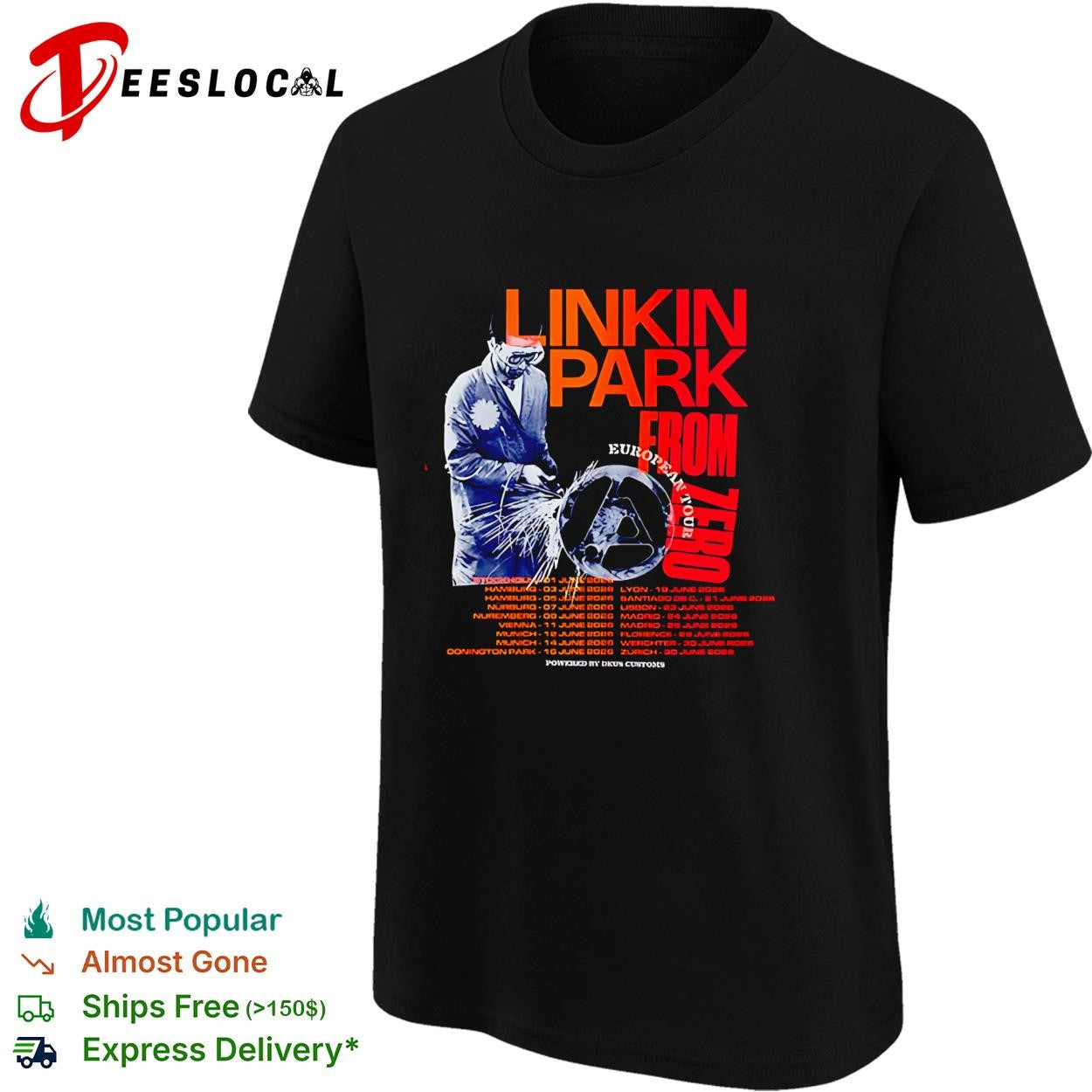 Linkin Park x Deus Ex Machine Madrid Spain 2026 Zero Metal Worker shirt