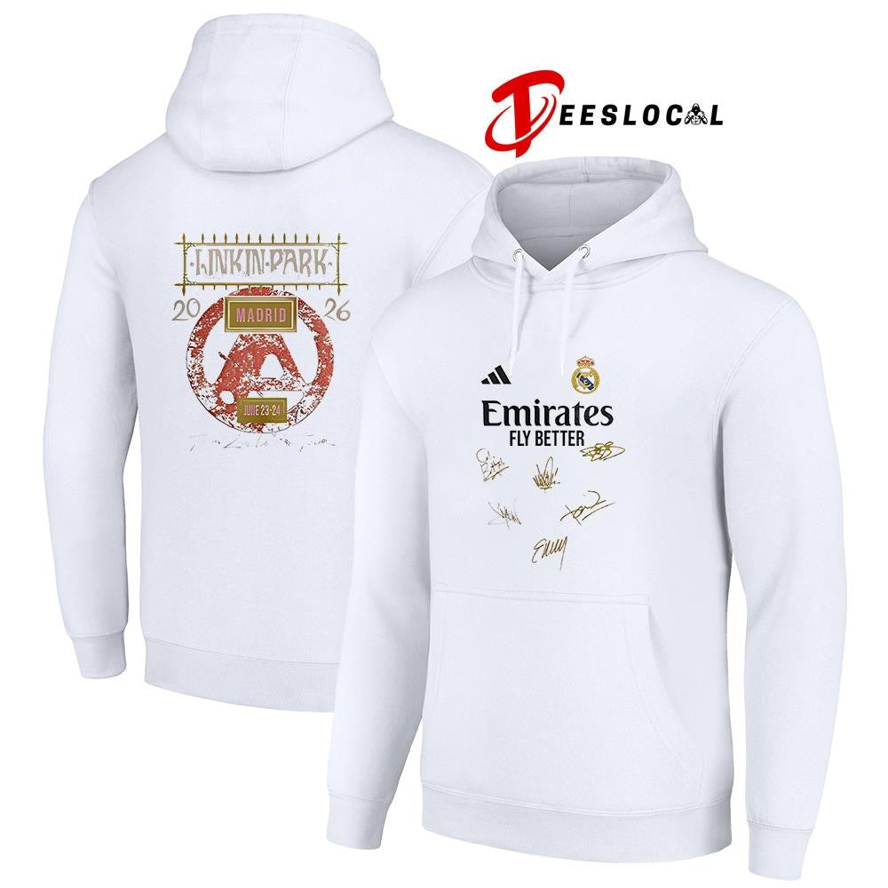 Linkin Park x Real Madrid From Zero World world tour logo signature shirt