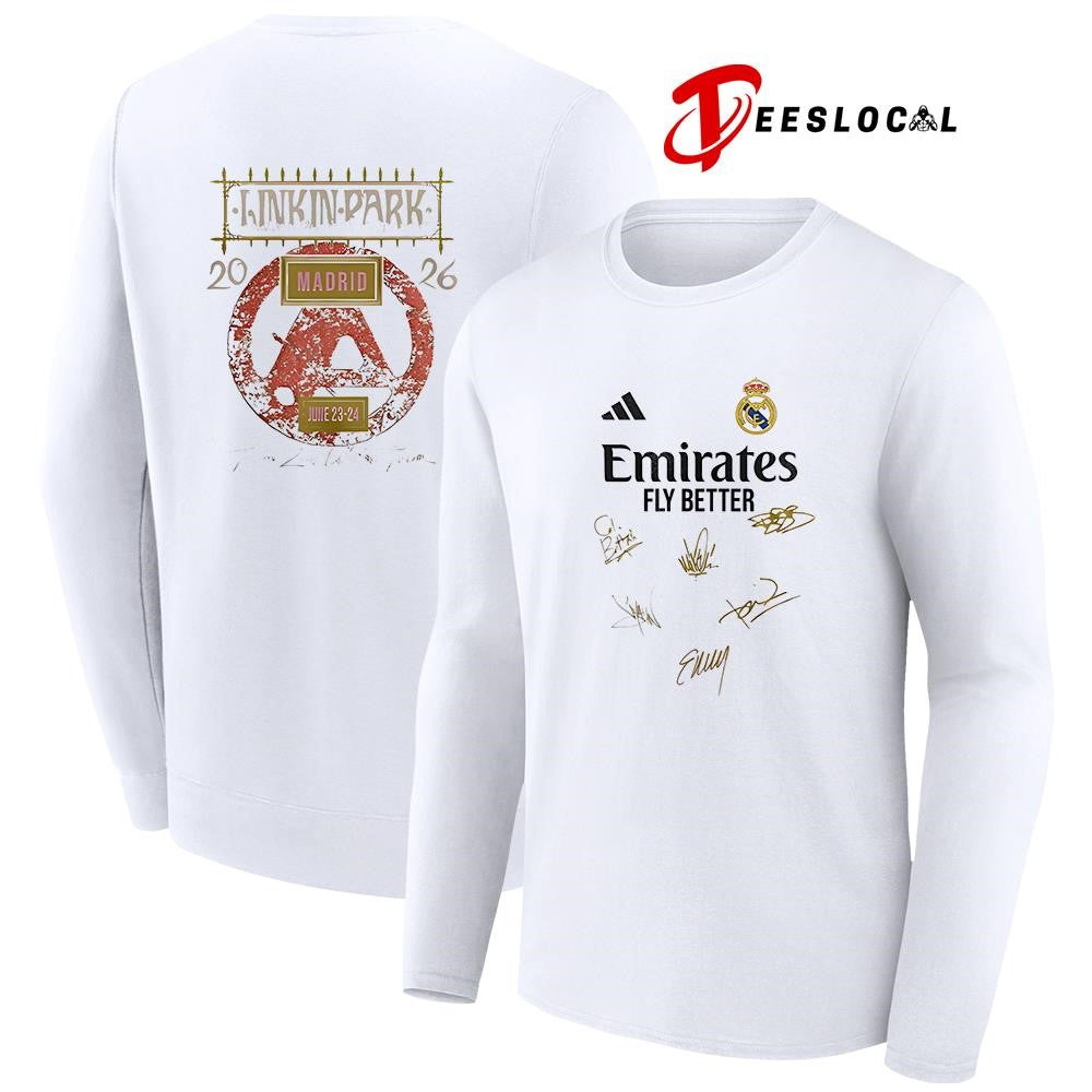 Linkin Park x Real Madrid From Zero World world tour logo signature shirt