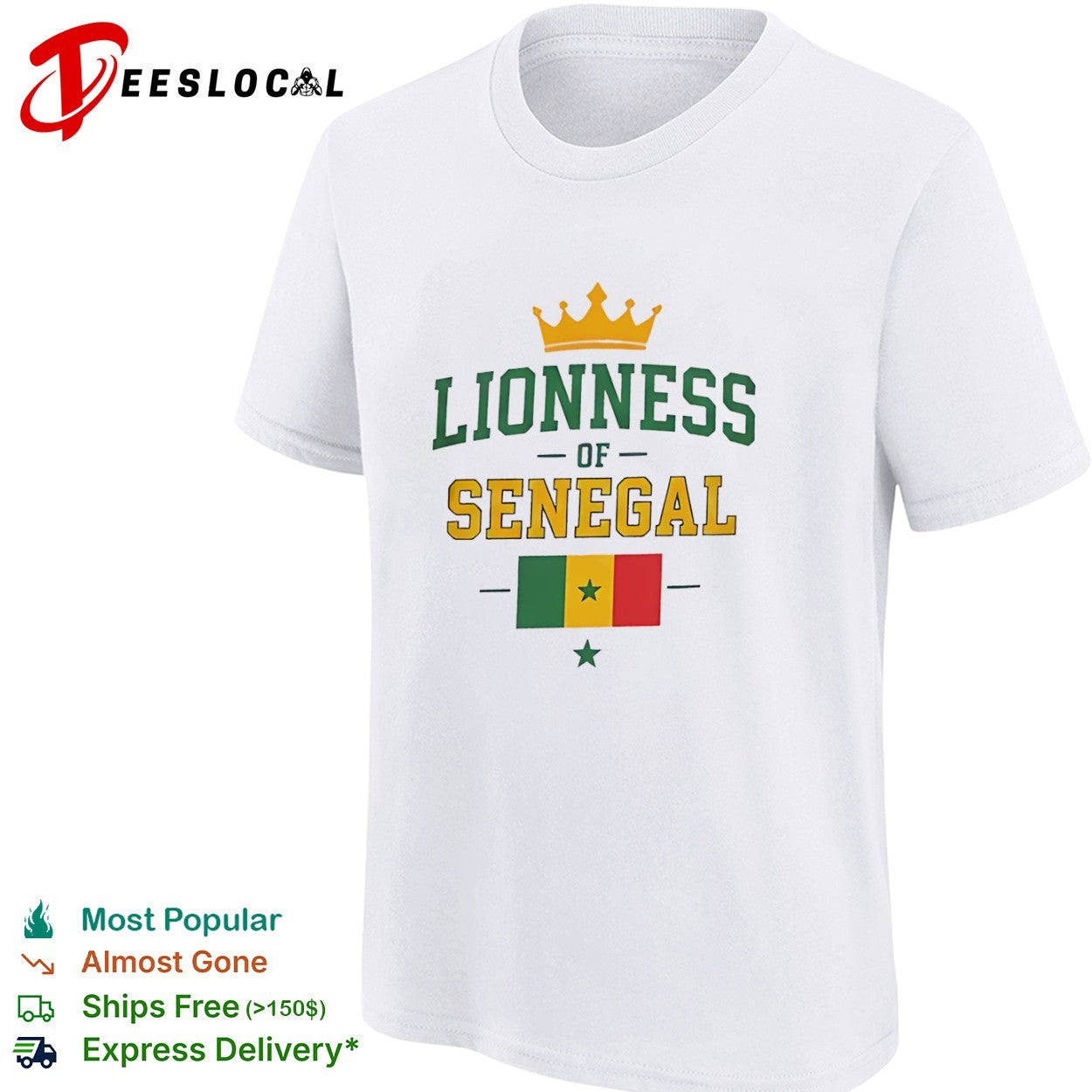 Lioness of Senegal Flag and Crown National shirt