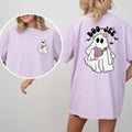 Little Ghost Drinking Boo-Jee Shirt 2-Sided, BooJee Tee, Cute Ghost Shirt for Women, Halloween Ghost Tee, Boo Shirt, Fall...