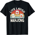 Live Laugh Mahjong retro mah-jongg chinese game tiles T-Shirt Hoodie, Sweatshirt | CiraTrend.com