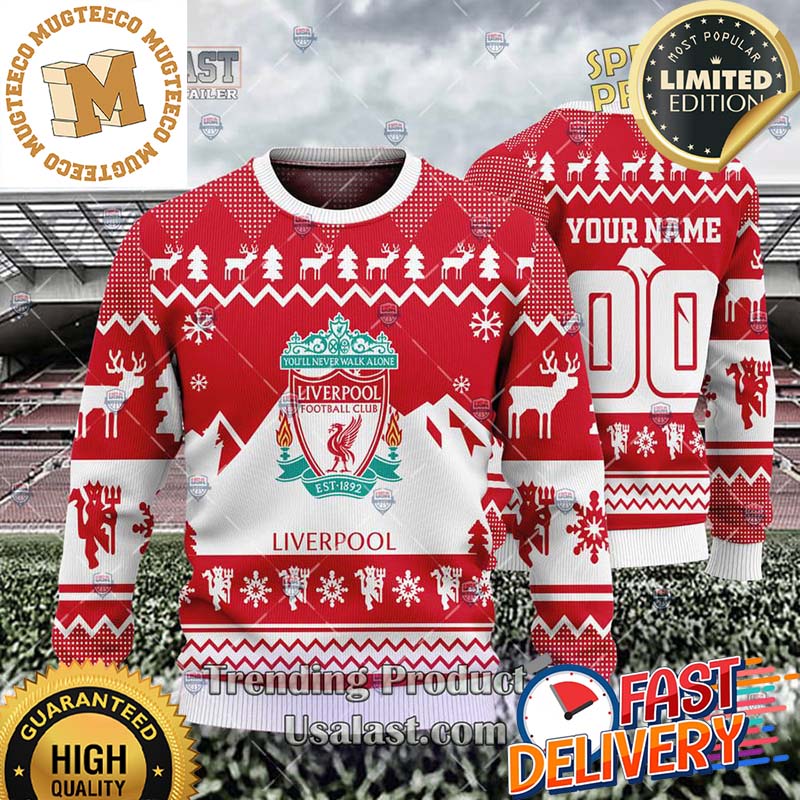 Liverpool Personalized 3D Ugly Christmas Sweater For Holiday 2023 Xmas Gifts