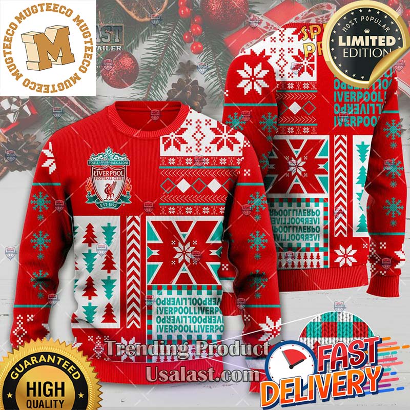 Liverpool Ugly Sweater For Fans For Holiday 2023 Xmas Gifts