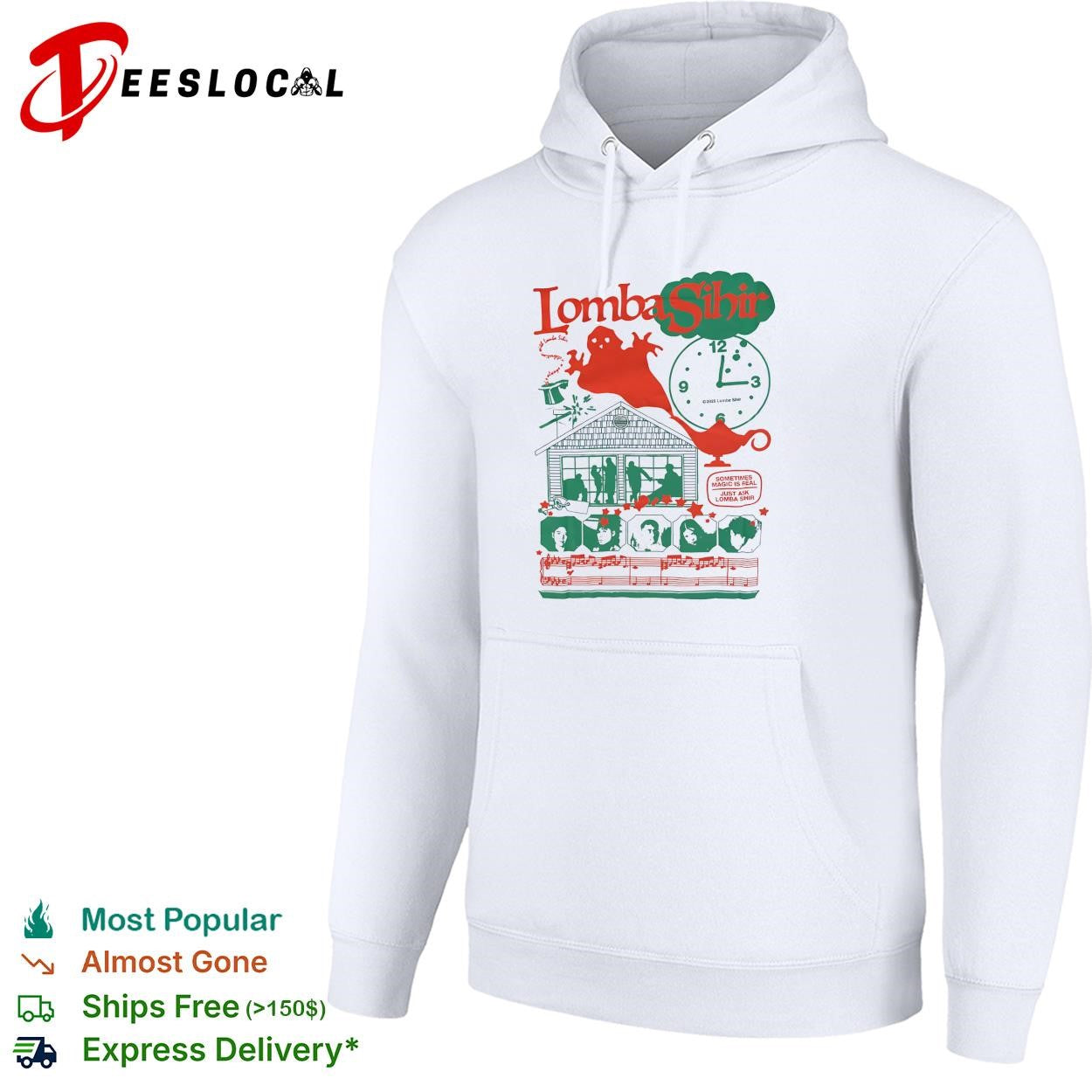 Lomba Sihir ghost emerging from genie lamp sometimes magic is real poster shirt