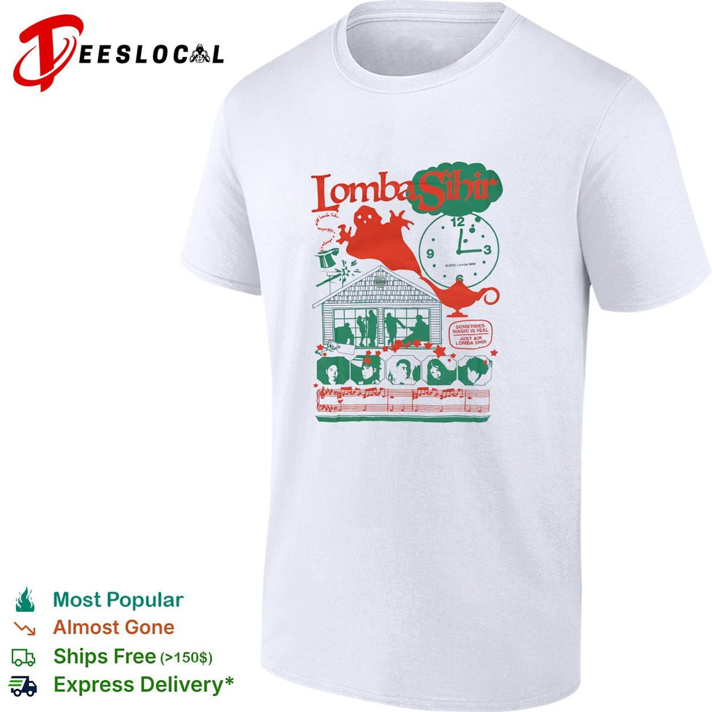 Lomba Sihir ghost emerging from genie lamp sometimes magic is real poster shirt