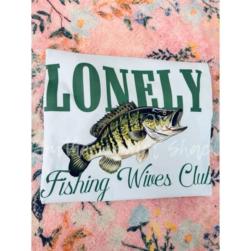Lonely Fishing Wives T shirt  | Light Blue comfort colors T shirt Hoodie, Sweatshirt | CiraTrend.com