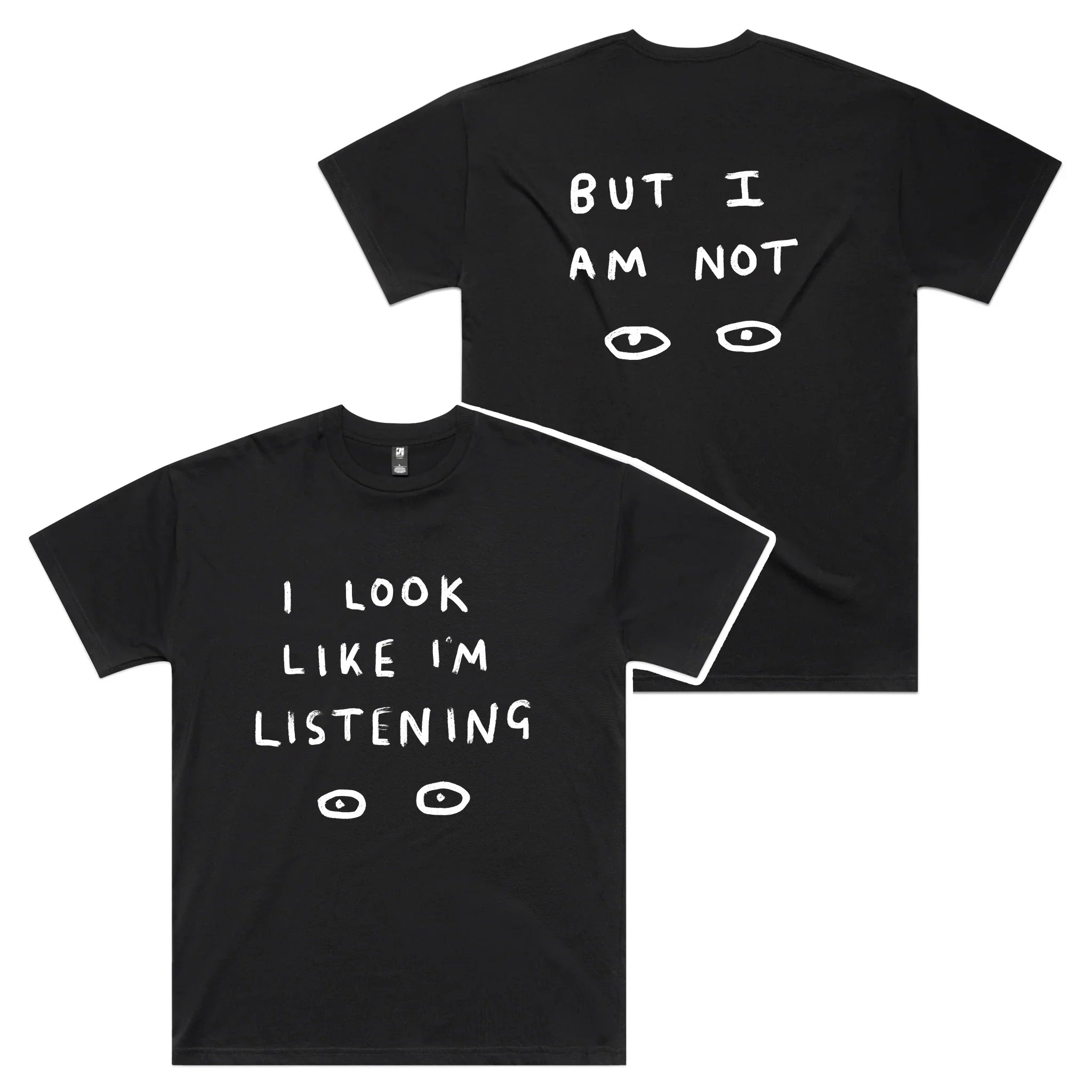 Look Like I'm Listening Oversized Tee Hoodie, Sweatshirt | CiraTrend.com (Image 1)