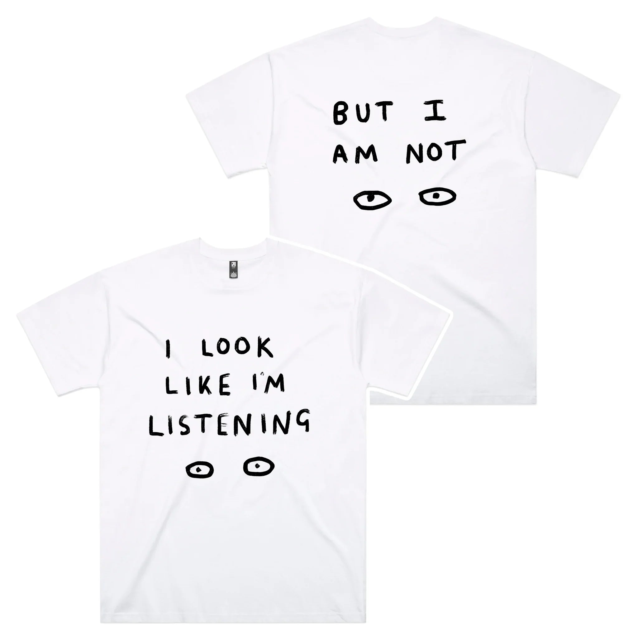 Look Like I'm Listening Oversized Tee Hoodie, Sweatshirt | CiraTrend.com (Image 2)