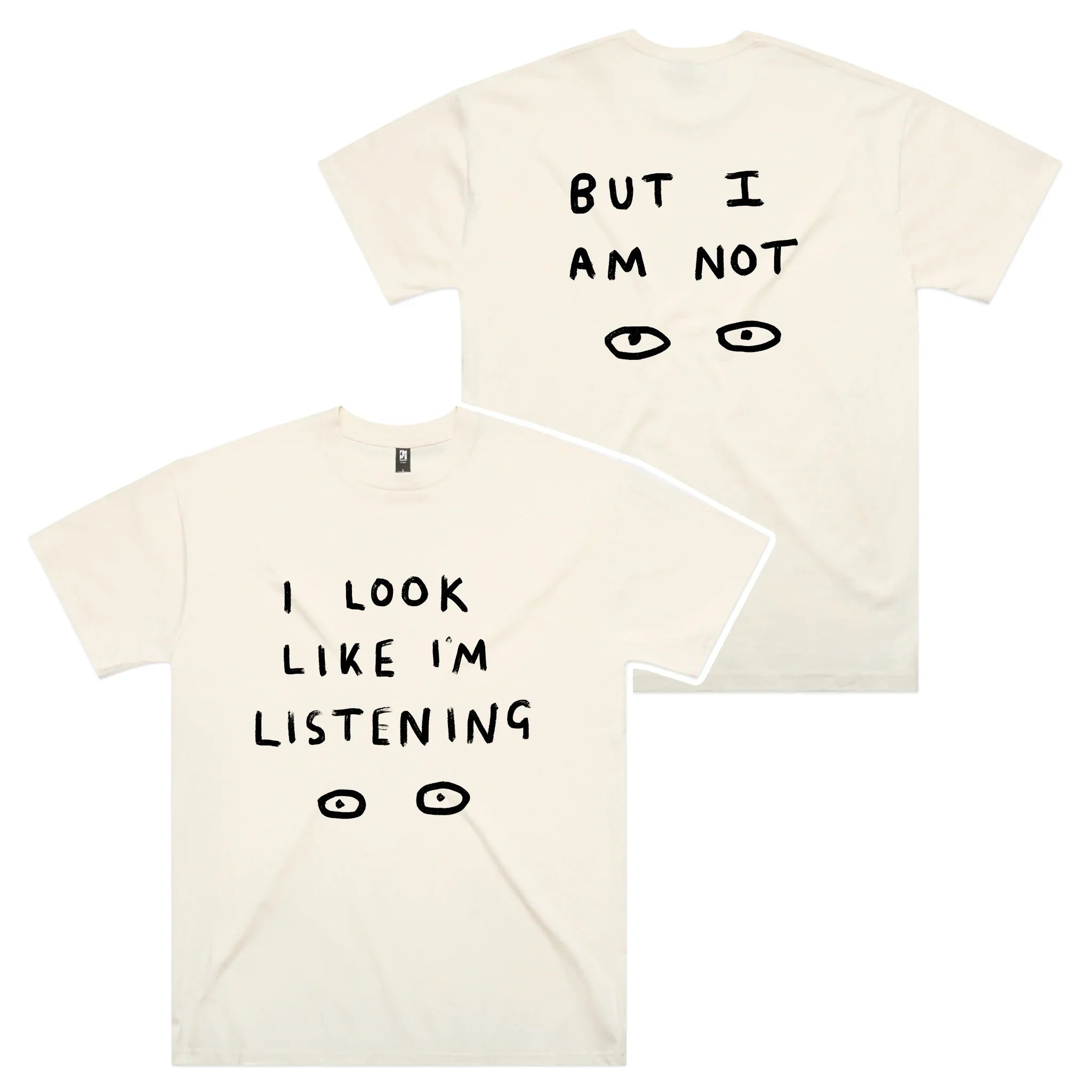Look Like I'm Listening Oversized Tee Hoodie, Sweatshirt | CiraTrend.com (Image 3)
